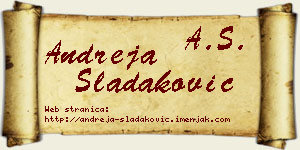 Andreja Sladaković vizit kartica